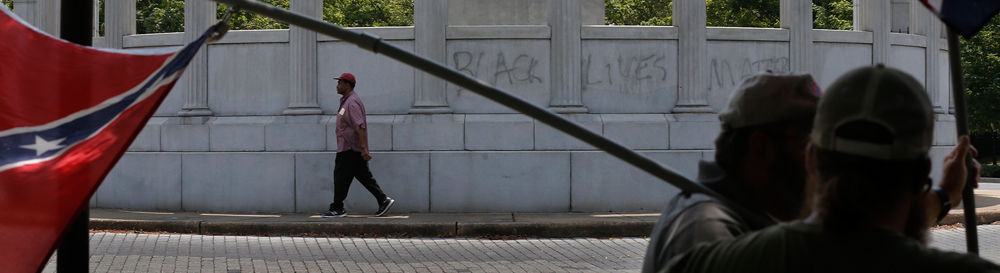 Jefferson Davis monument defaced